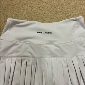 Gold Hinge Pleated Tennis Skirt